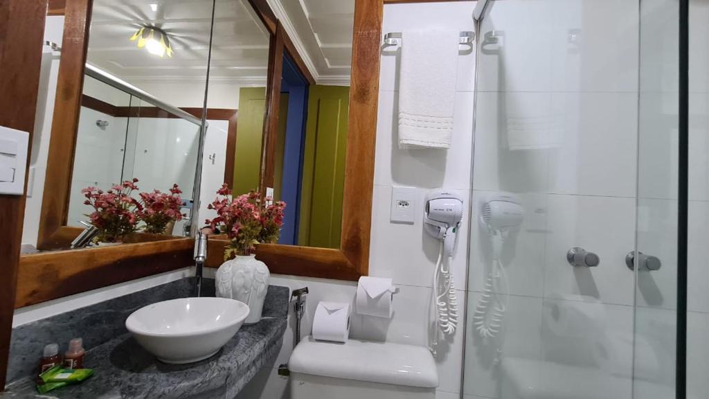 Koupelna v ubytování Hotel Pousada Casa Grande