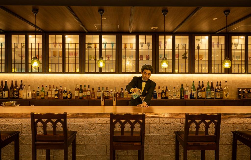 Lounge nebo bar v ubytování Hotel Aru Kyoto Sanjo Kiyamachi Do-ri