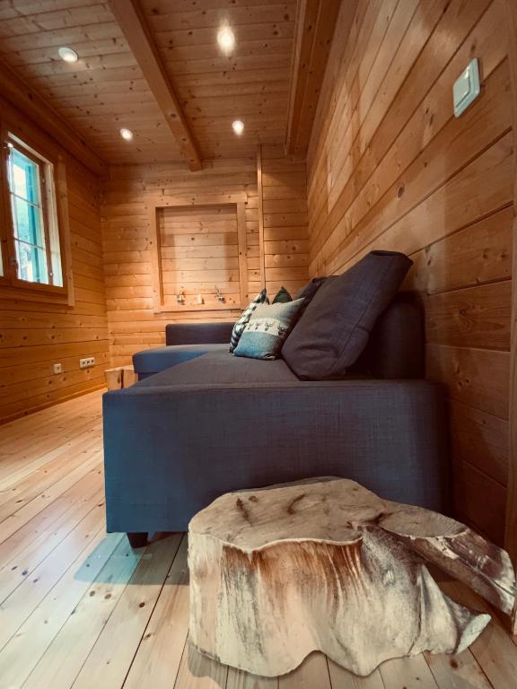 Posezení v ubytování Zirbitz Hütte mit Sauna und Kamin
