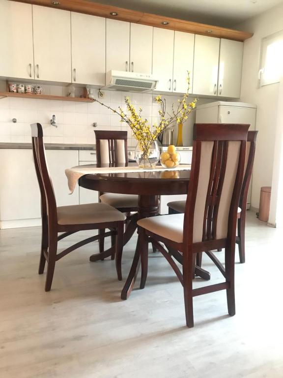 Kuchyň nebo kuchyňský kout v ubytování Apartman Igalo Centar