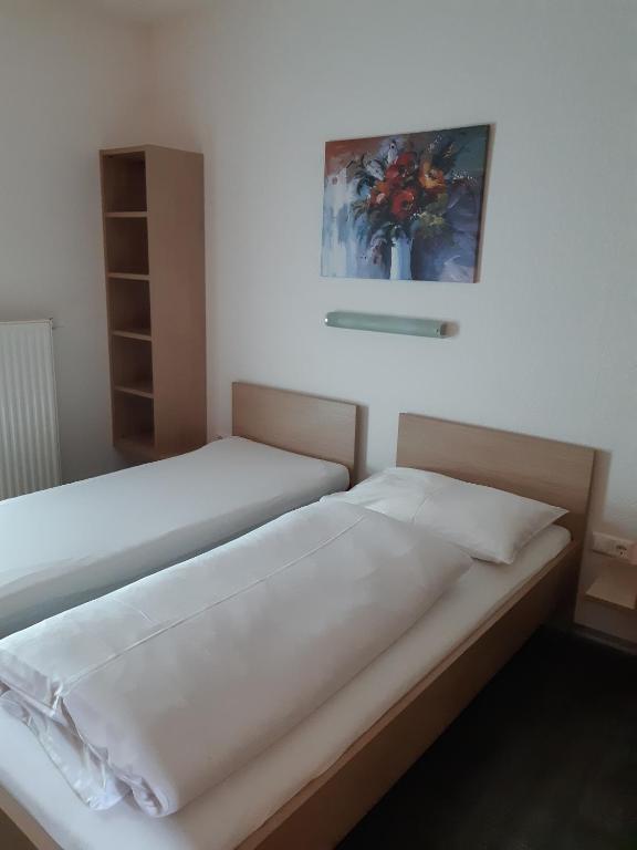 Postel nebo postele na pokoji v ubytování Motel Angern
