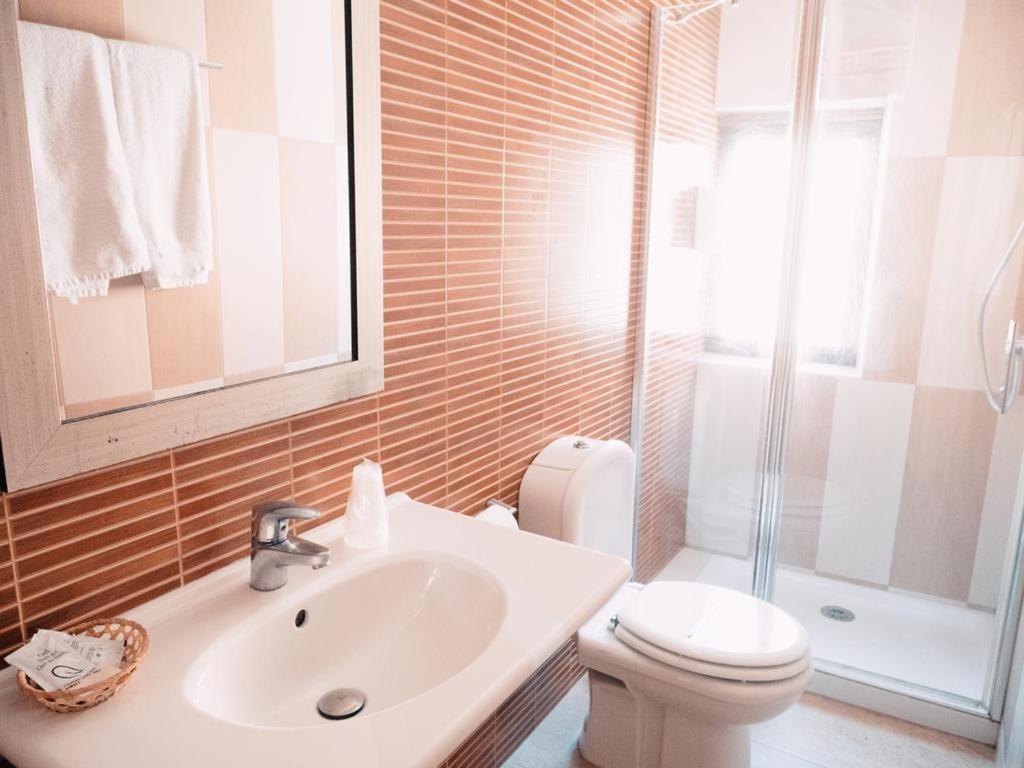 Koupelna v ubytování Hotel Los Toreros