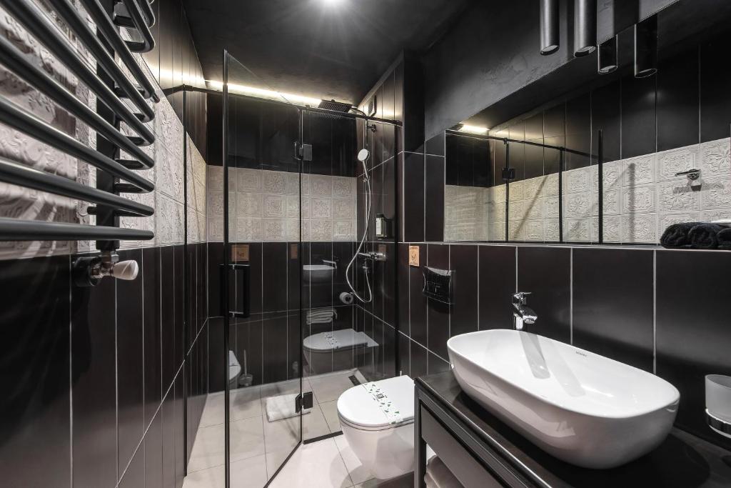 Koupelna v ubytování Stara Pravda Hotel - Vykrutasy