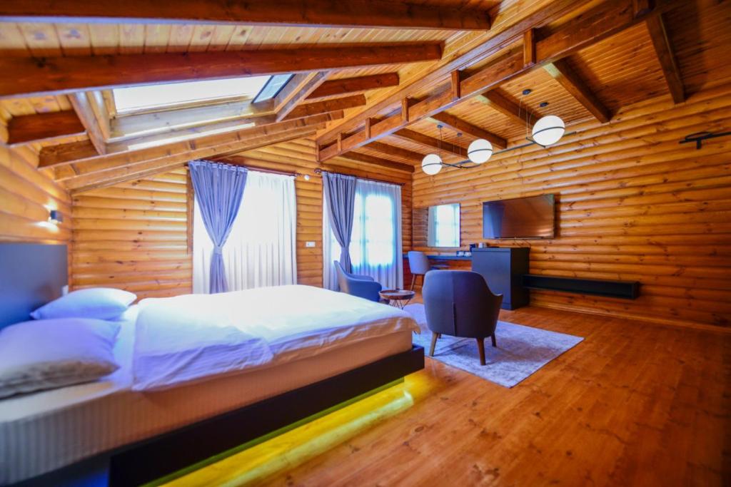 Postel nebo postele na pokoji v ubytování Naturkoy Sapanca