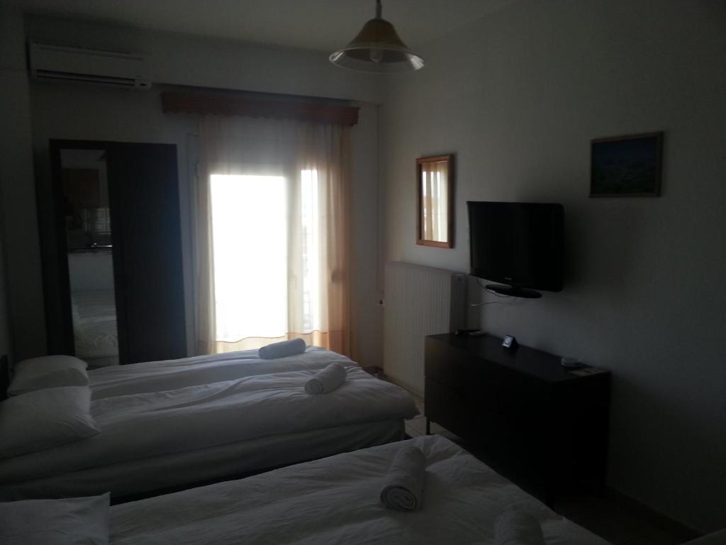 Postel nebo postele na pokoji v ubytování Alexandros Hotel