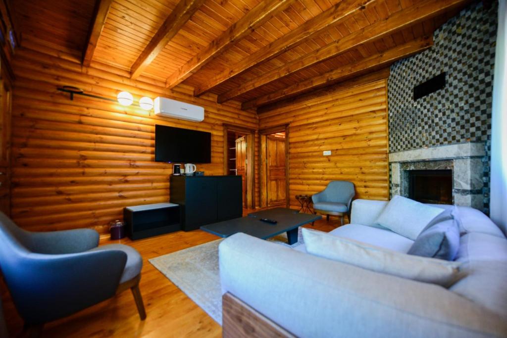 TV a/nebo společenská místnost v ubytování Naturkoy Sapanca