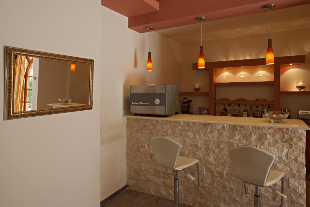 Kuchyň nebo kuchyňský kout v ubytování Hotel Milton