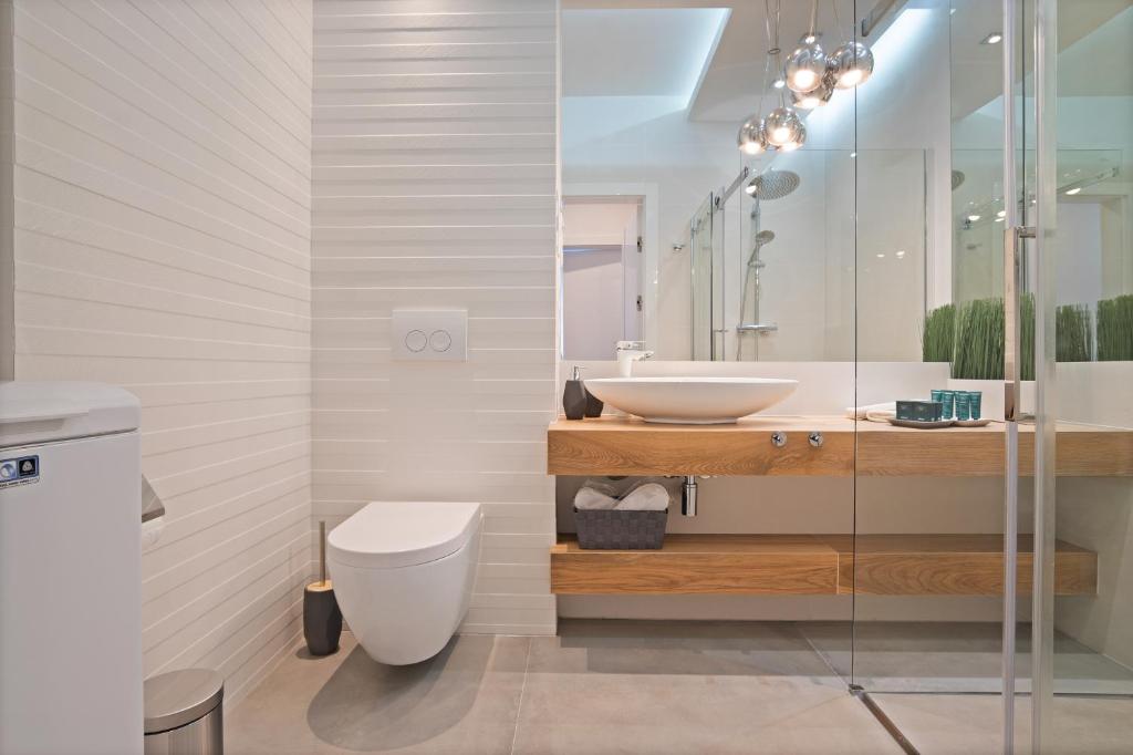Kúpeľňa v ubytovaní Apartamenty Prestige Browar Lubicz Stare Miasto