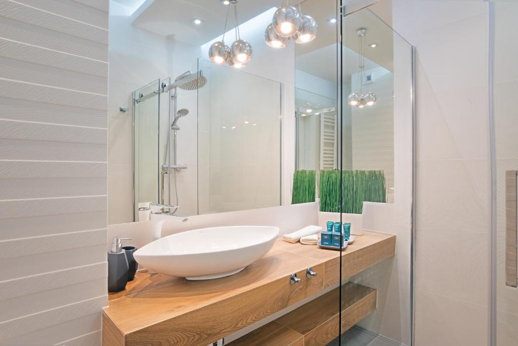 Kúpeľňa v ubytovaní Apartamenty Prestige Browar Lubicz Stare Miasto