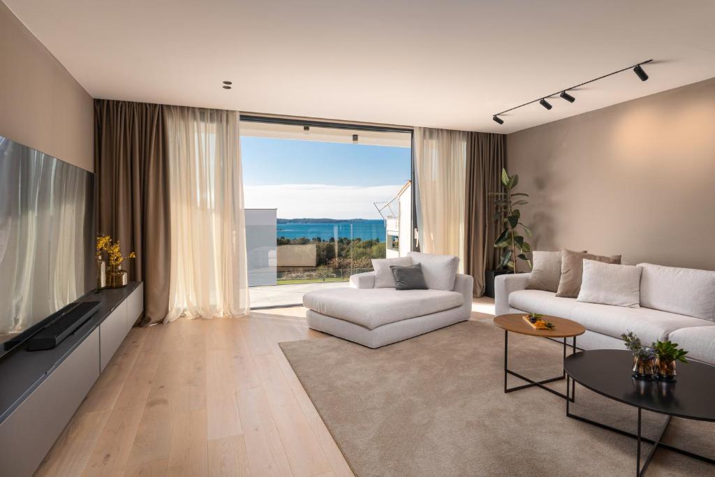 Posezení v ubytování Luxury Villa Aruna