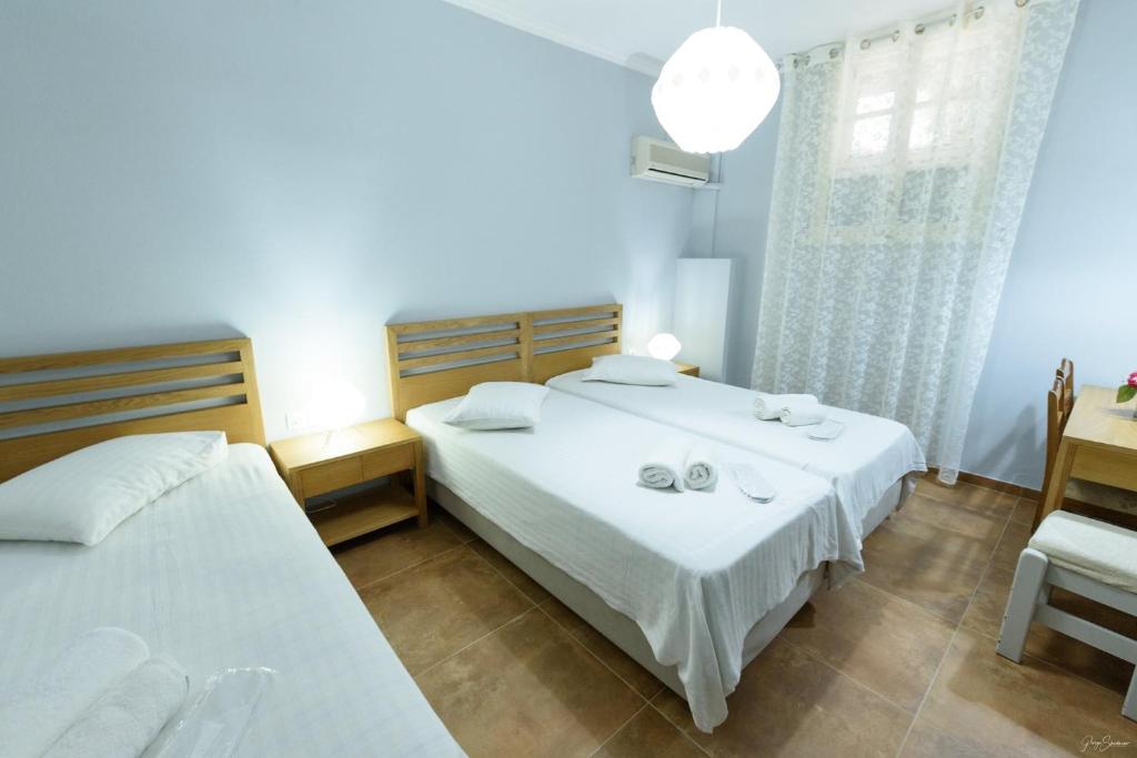 Cama o camas de una habitación en Alkionides Hydra