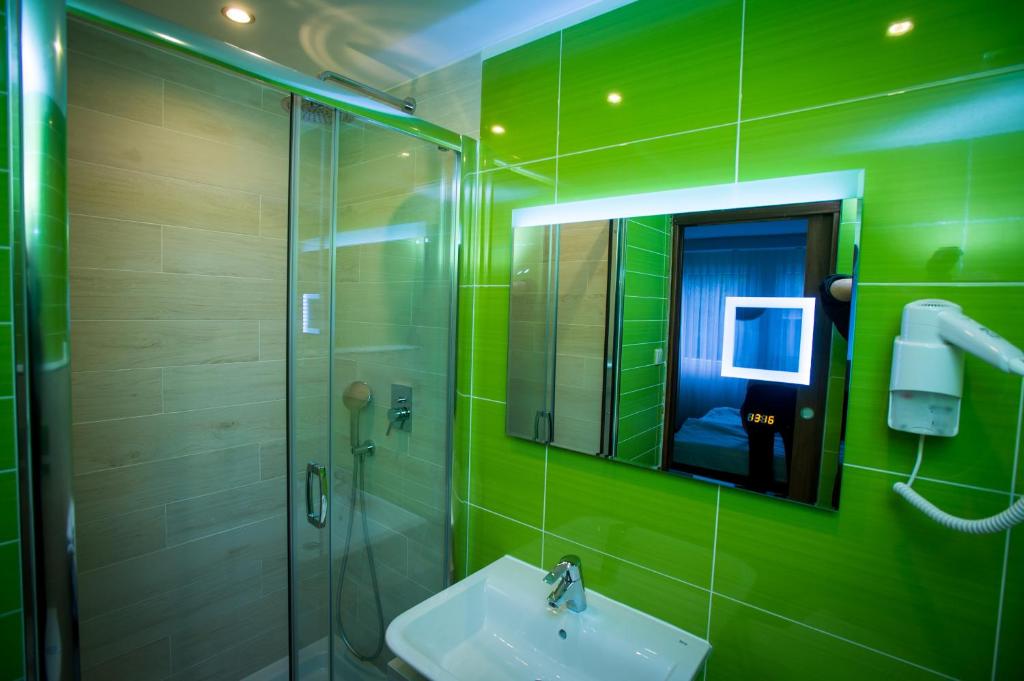 Koupelna v ubytování Hotel Europa