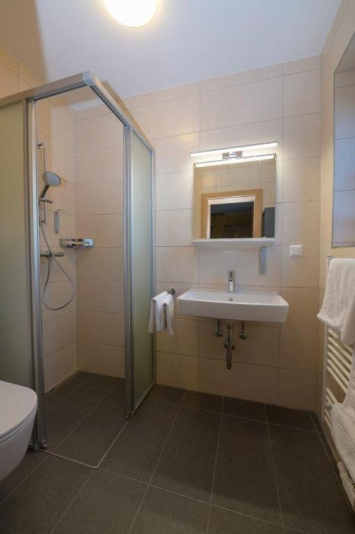 Koupelna v ubytování Haus Miriam