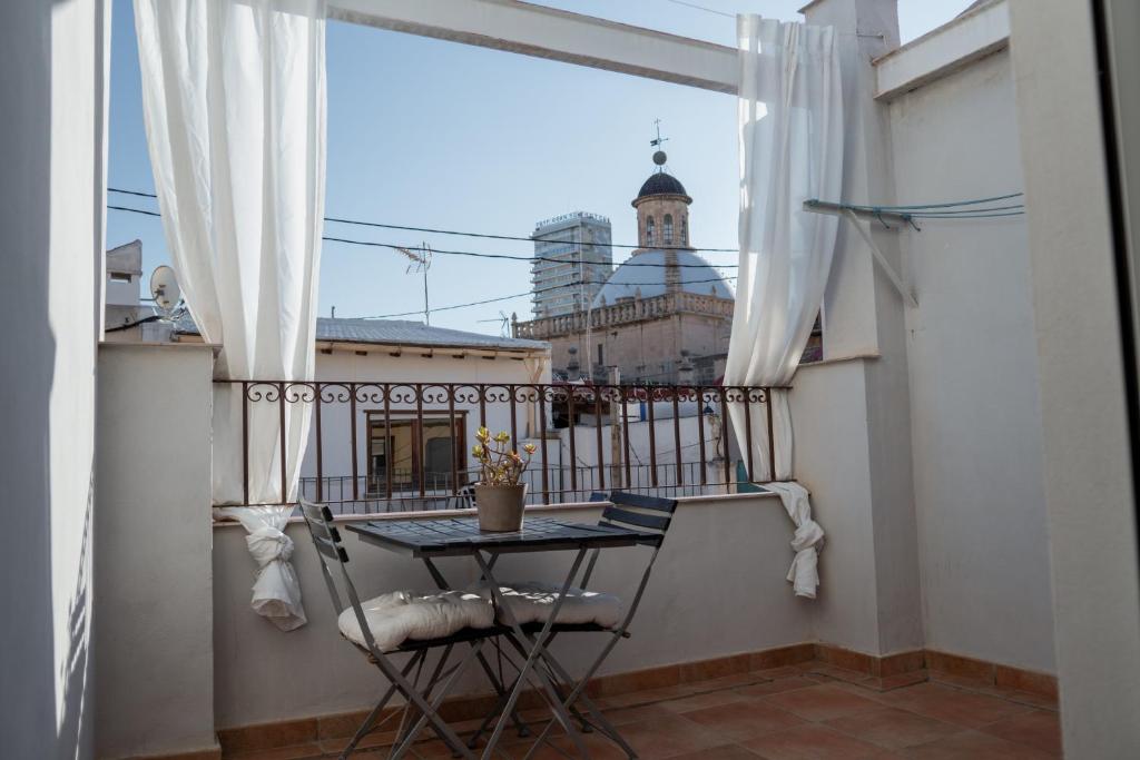 Balkón nebo terasa v ubytování Apartamentos La Llum