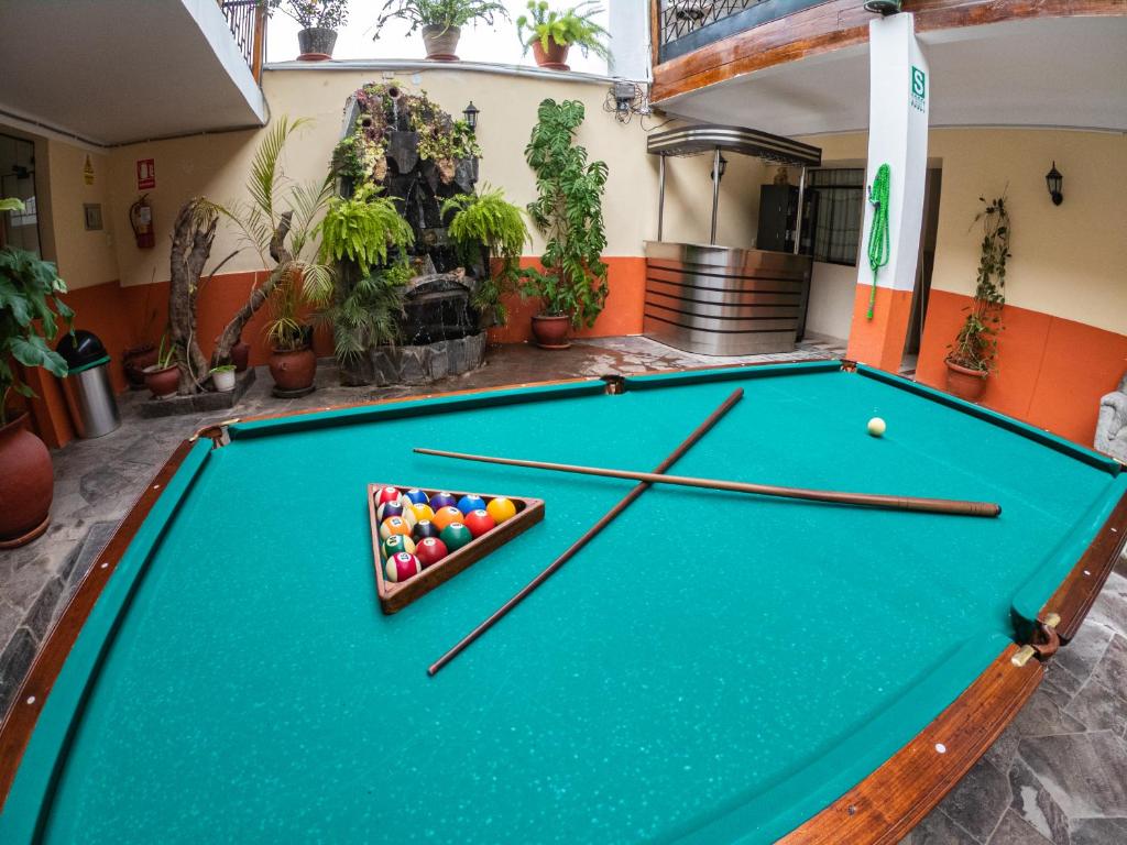 Hotel Los Laureles biliárdasztala