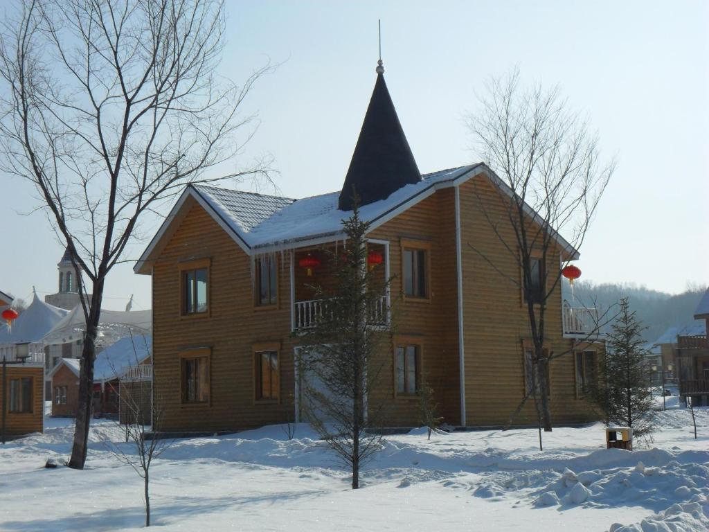 Yabuli Qingyun Town Deluxe (log cabin) Villa trong mùa đông