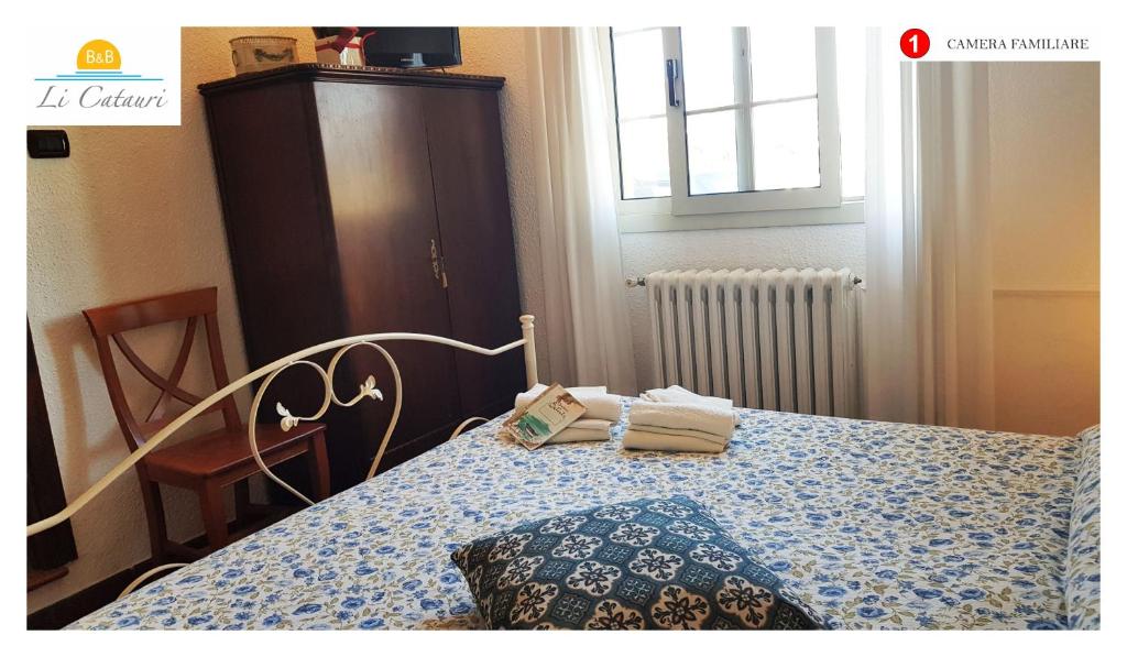 A bed or beds in a room at Li Catauri