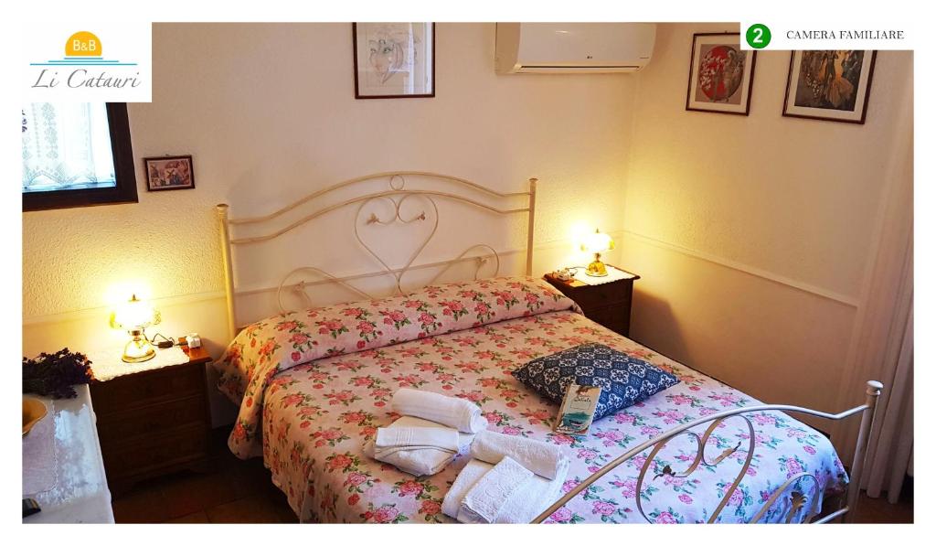 A bed or beds in a room at Li Catauri