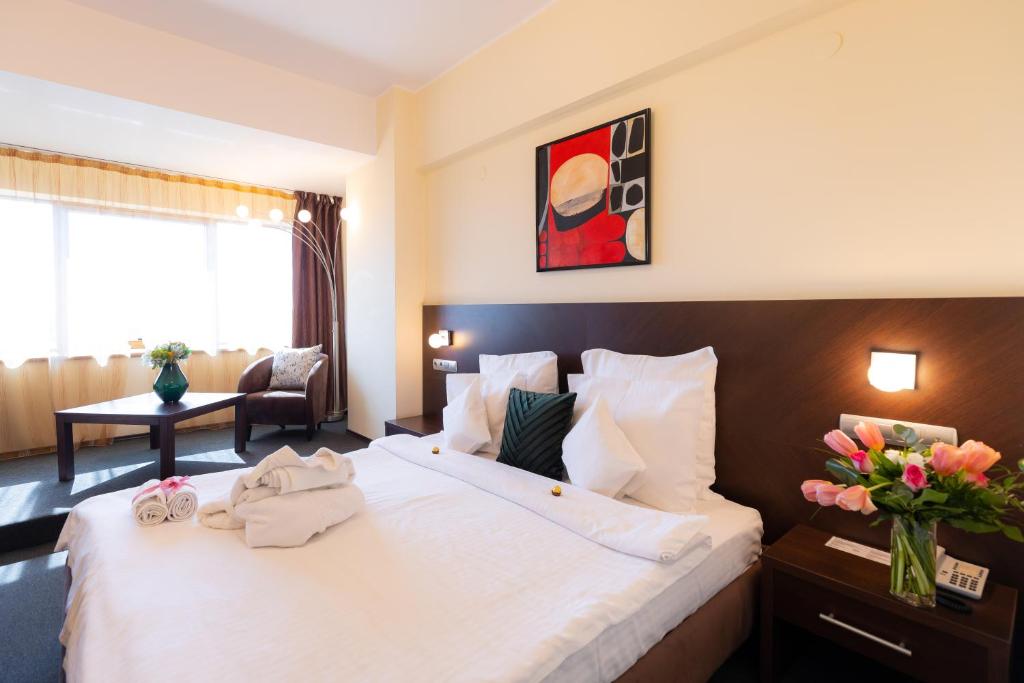 Postel nebo postele na pokoji v ubytování Hotel Terra Balneo