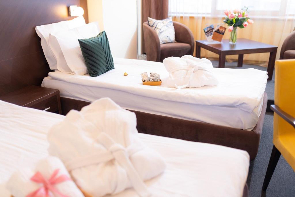Postel nebo postele na pokoji v ubytování Hotel Terra Balneo