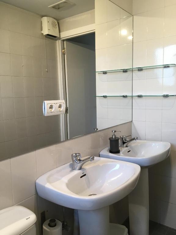 Koupelna v ubytování Zarautz Hostel