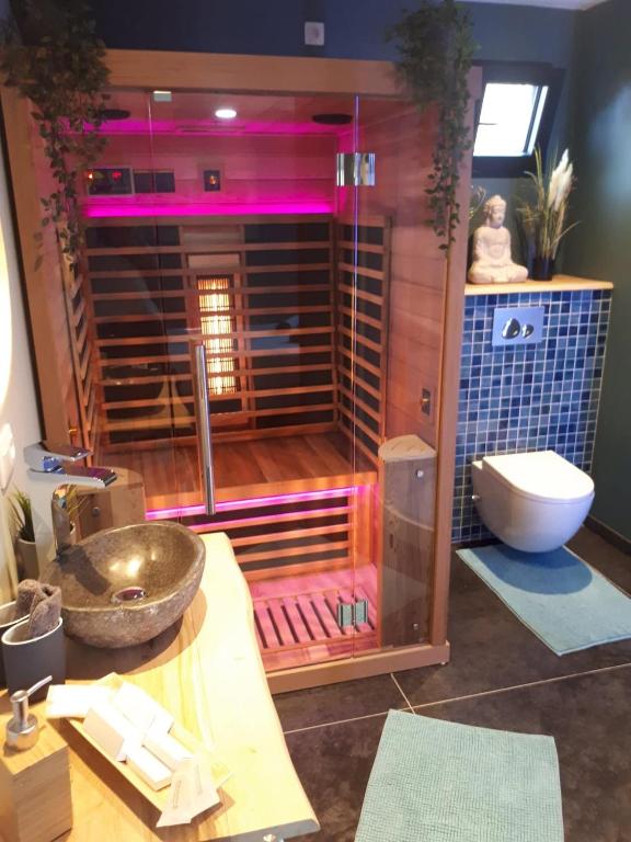 Koupelna v ubytování B&B Alegría