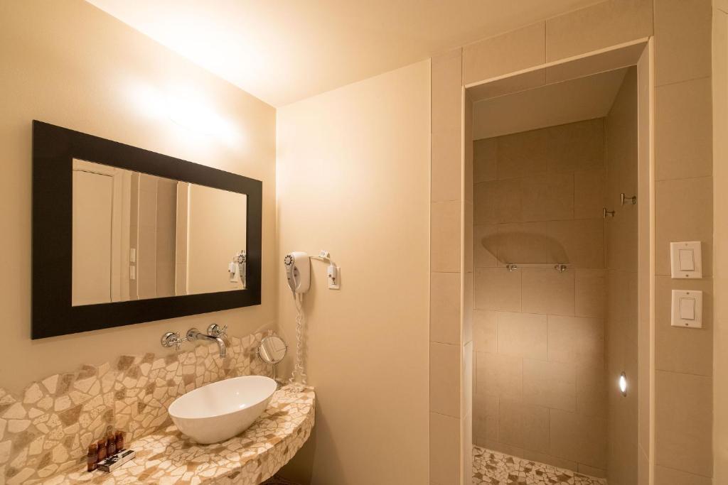 Koupelna v ubytování Hotel Chateau Bromont