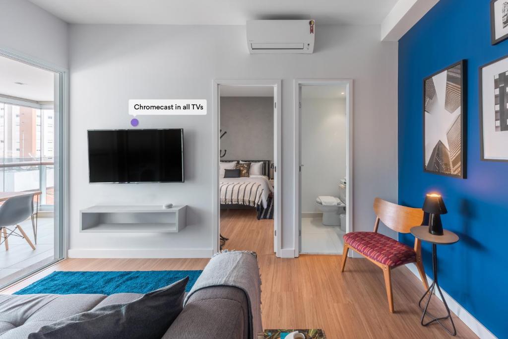  Apartamento estiloso com varanda - Vila Olímpia