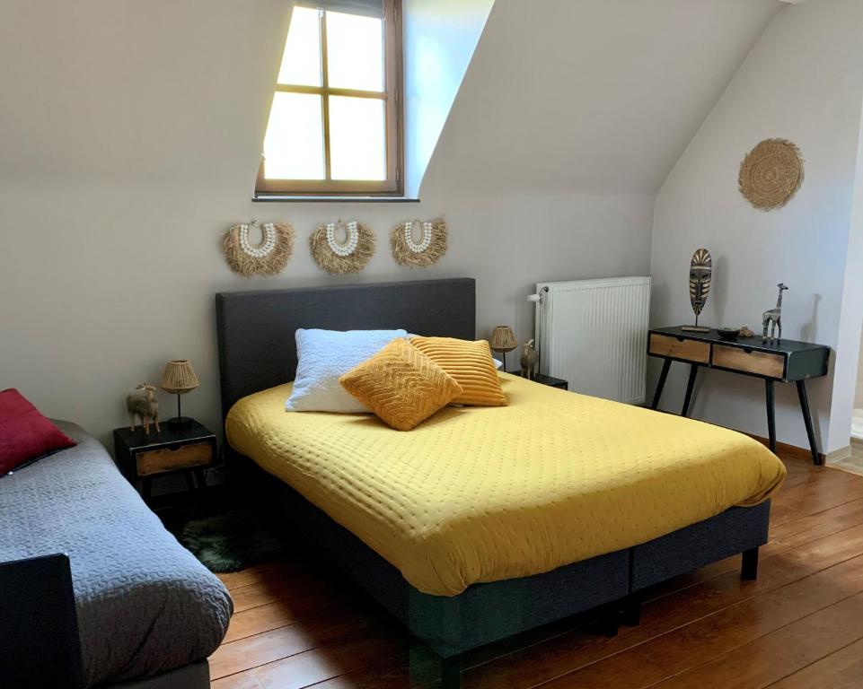 Postel nebo postele na pokoji v ubytování CHAPEAUVEAU Gîte - b&b - Events