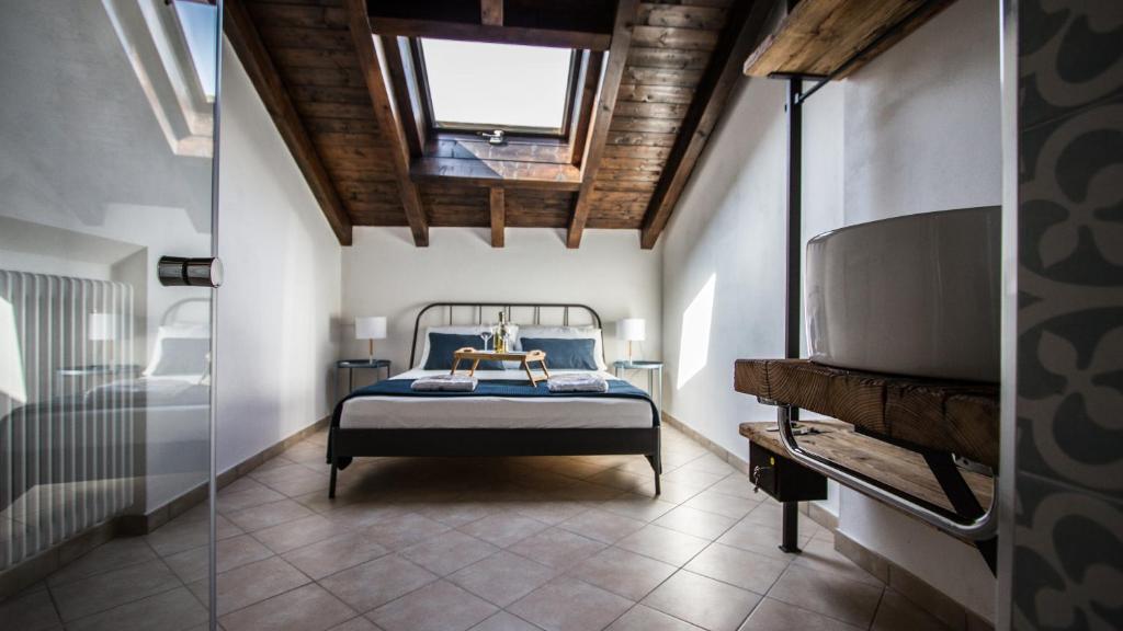 Posteľ alebo postele v izbe v ubytovaní FONTANE APARTMENTS
