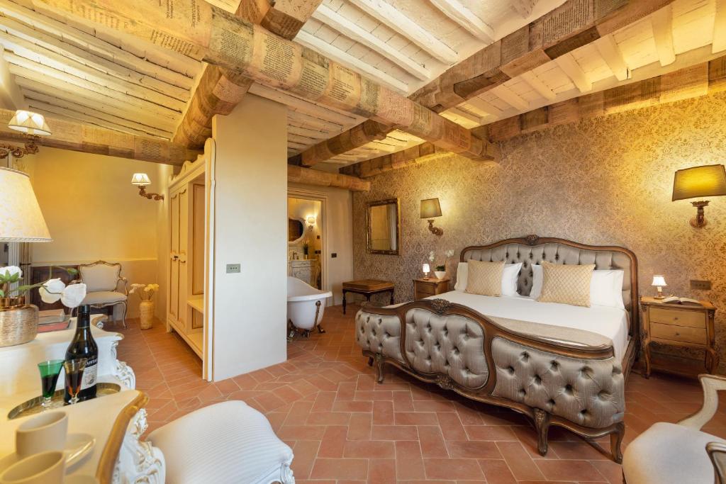 Posezení v ubytování Il Miraggio in Val d'Orcia Relais & Spa