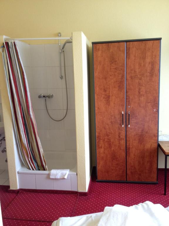 Koupelna v ubytování Domo Hotel Mondial