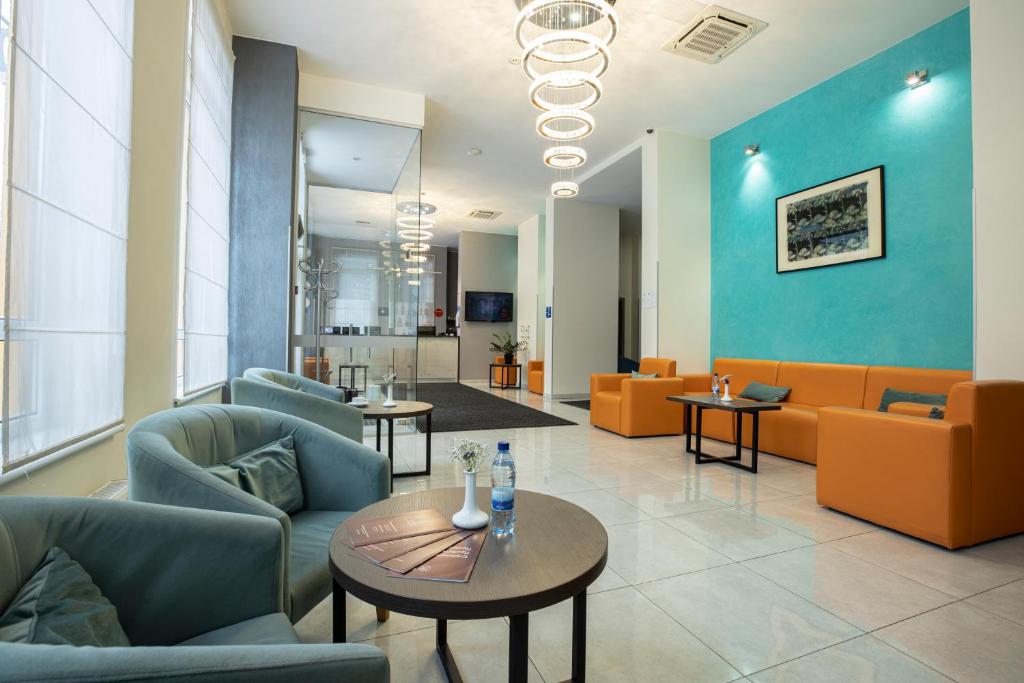 Posezení v ubytování Raziotel Kyiv Yamska