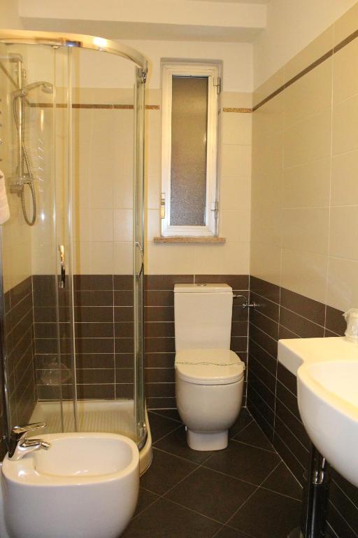 Koupelna v ubytování Hotel Rainero