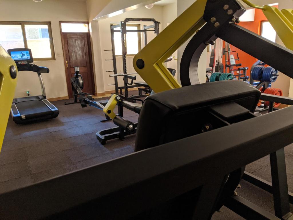 Fitness centrum a/nebo fitness zařízení v ubytování Prestige Hotel Suites