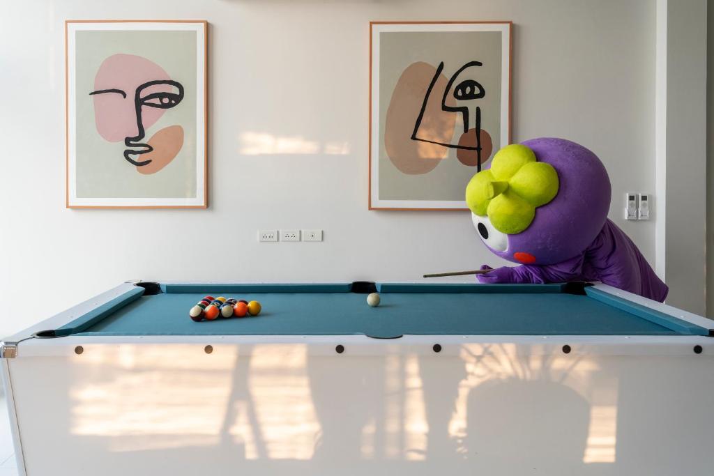 Biliár nebo kulečník v ubytování Brand-new Aewmai Pool Villa&Promotion◆byน้องมังคุด