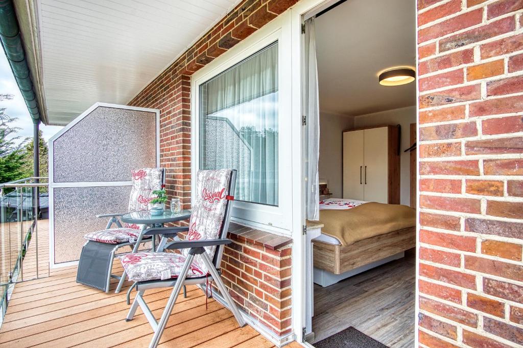 Balkón nebo terasa v ubytování Dat lütte Heidehotel Funk - Garni