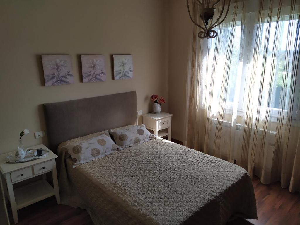 Postel nebo postele na pokoji v ubytování O abeiro de Buscalte