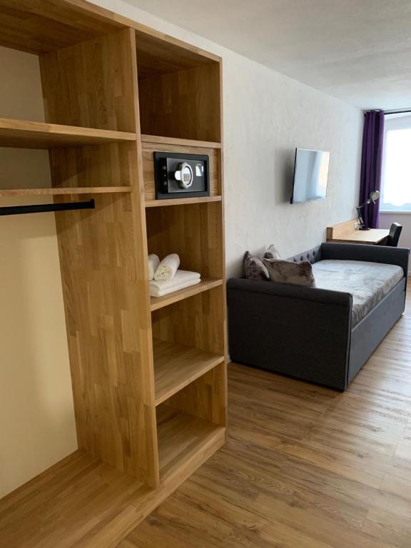 Postel nebo postele na pokoji v ubytování Brauereigasthof Bären