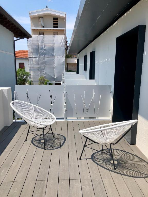 Balkón nebo terasa v ubytování Sunrise Rooms
