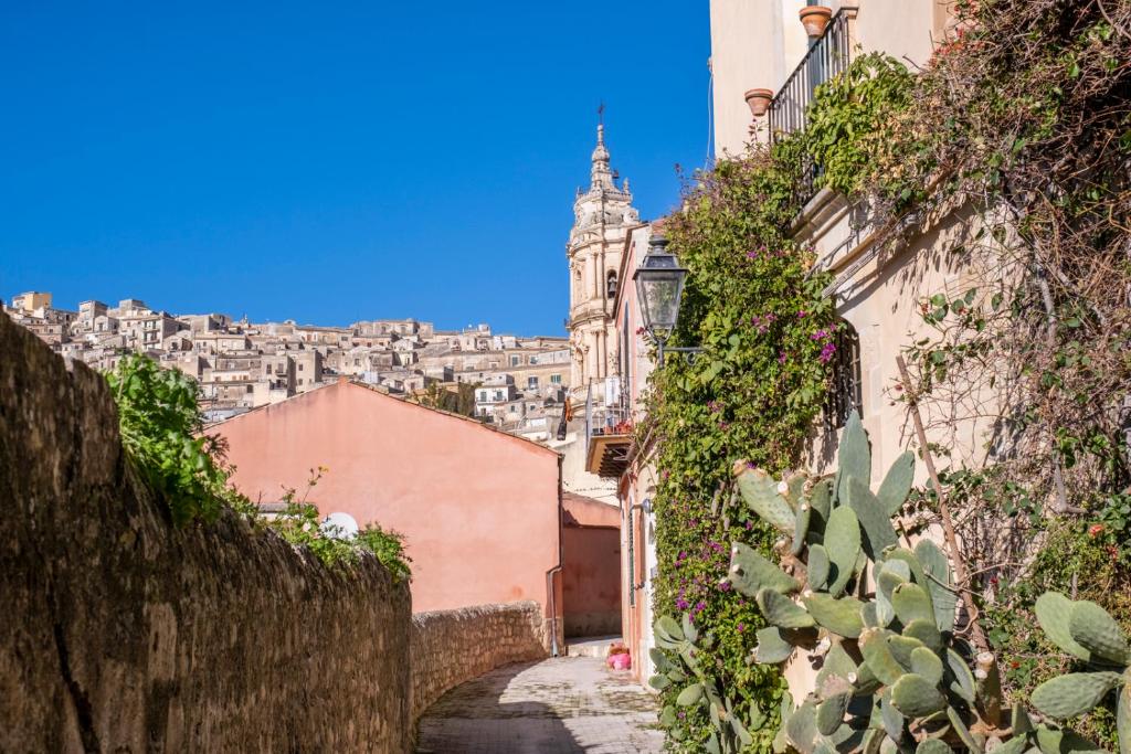a view of the city from the street at Luxury Cave Modica in Modica