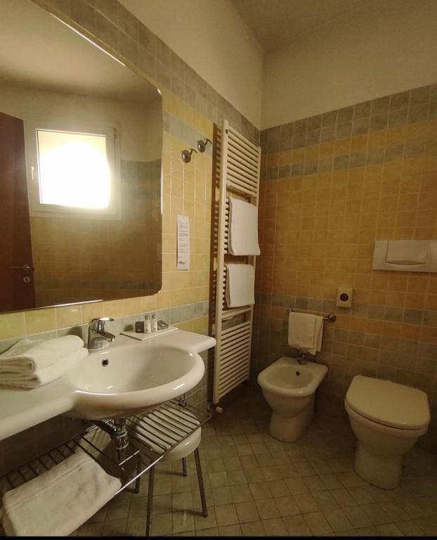 Koupelna v ubytování Hotel Rubicone
