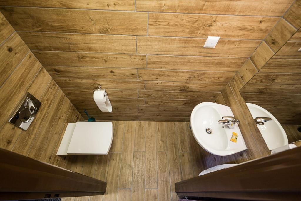 Kúpeľňa v ubytovaní Leśne Patio