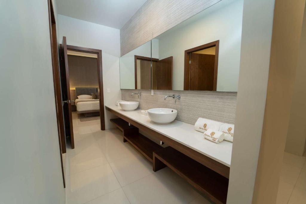 Koupelna v ubytování Sara N Hotel & Spa