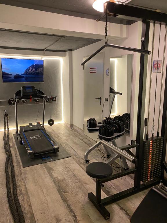 Fitness centrum a/nebo fitness zařízení v ubytování Alter Kornspeicher