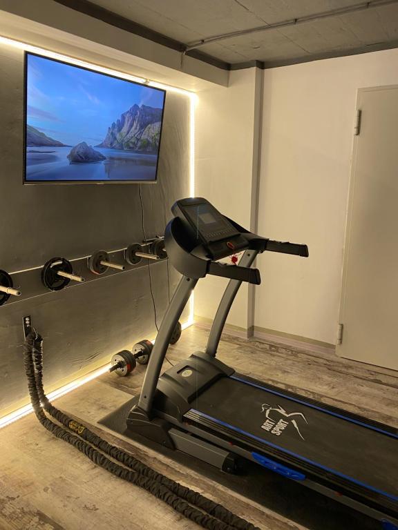 Fitness centrum a/nebo fitness zařízení v ubytování Alter Kornspeicher