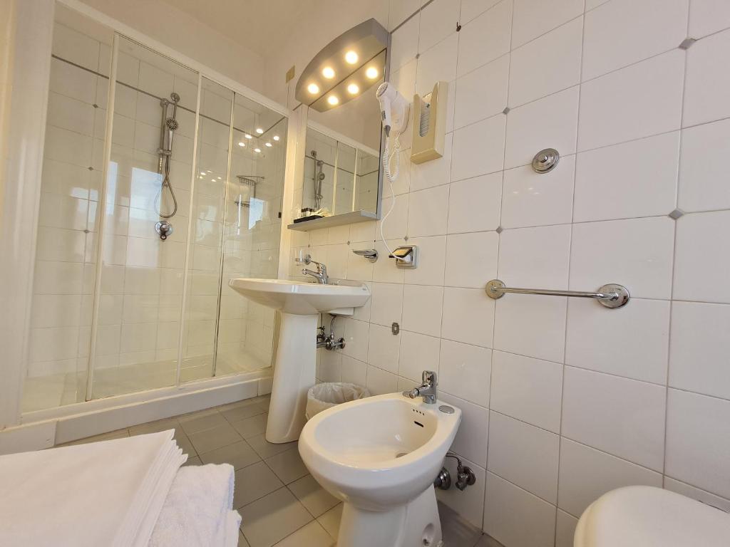 Koupelna v ubytování Hotel Da Graziano