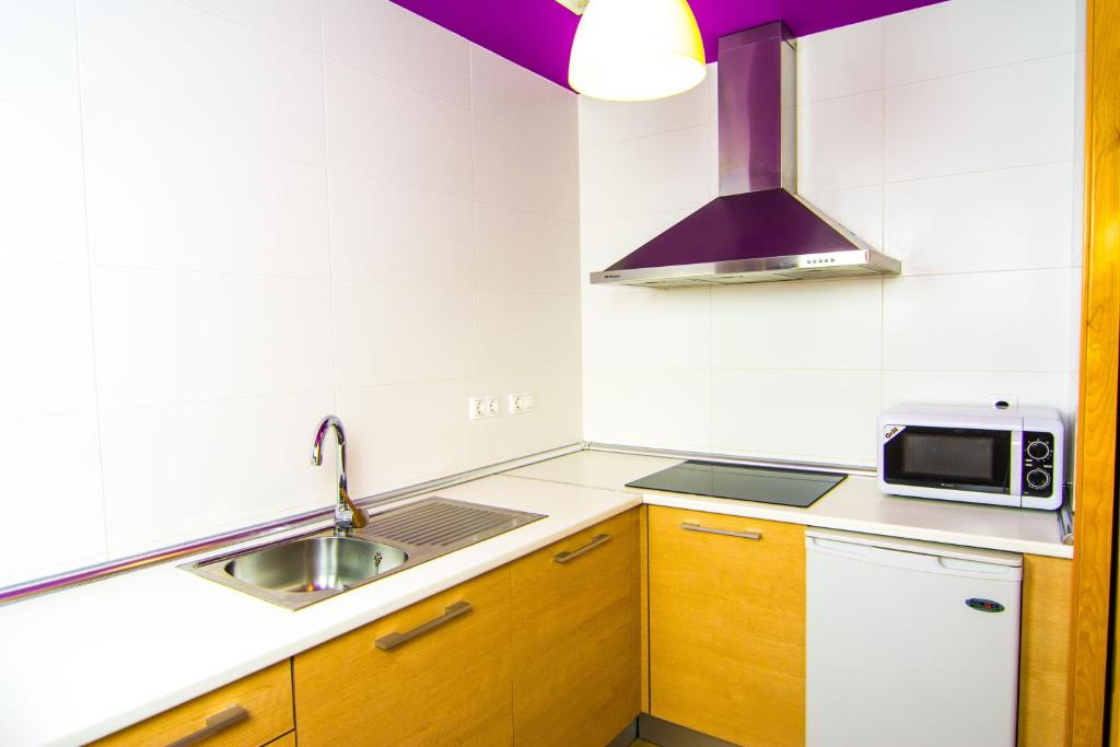 Kuchnia lub aneks kuchenny w obiekcie Apartamentos 16:9 Suites Almería
