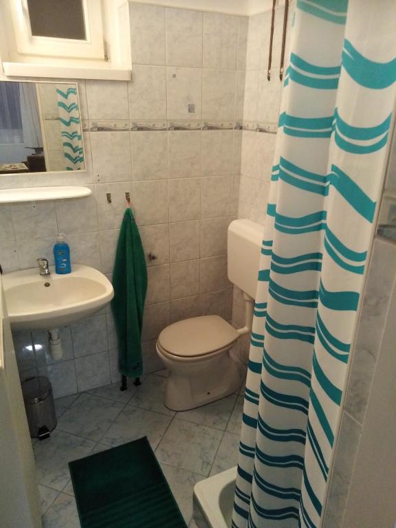 Koupelna v ubytování Arinza Apartman Vendégház