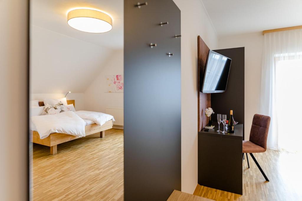 Postel nebo postele na pokoji v ubytování Gästezimmer Das Hambammer